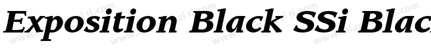 Exposition Black SSi Black Italic字体转换